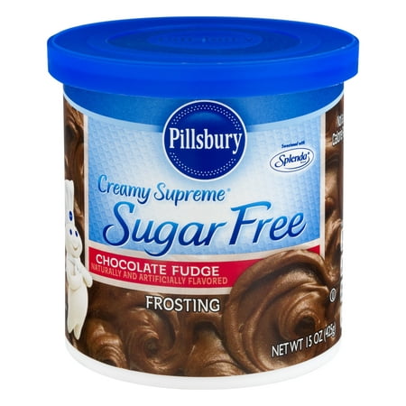(4 Pack) Pillsbury Creamy Supreme Sugar Free Chocolate Fudge Frosting, 15
