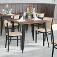 thumbnail image 2 of Flash Furniture Wright Metal/Wood Restaurant Chair, Set of 2, Natural Birch, 2 of 12
