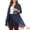 Navy Blue, variant on Women's Plus Cardigan Open Front  Sheer Lace Crochet Cover Up 4X Black