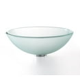 thumbnail image 2 of KRAUS 14 Inch Glass Vessel Sink in Frosted with Pop-Up Drain and Mounting Ring in Satin Nickel, 2 of 7