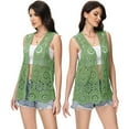 thumbnail image 4 of Women's Floral Crochet Lace Trim Open Front Cardigan, 4 of 6