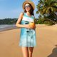 thumbnail image 3 of Easygdp Swimming Cat Goggles para Vestido Transpirable de Mujer, Vestido Suelto de Manga Corta con Pliegues y Bolsillos para el Verano, 3 of 7