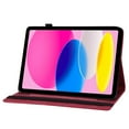 thumbnail image 3 of TECH CIRCLE iPad Case for iPad 10th Generation 2022, Slim Folio Stand Butterfly Embossed PU Leather Magnetic Wallet Cover with Pencil Holder & Elastic Strap for iPad 10th Generation 10.9" 2022,Red, 3 of 11