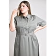 thumbnail image 4 of Vestido camisero largo Roman Fashion /Tallas Extras, 3829 (Verde militar) verde oscuro 40, 4 of 6