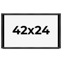 42x24 Frame Black Charcoal Grey Wood Textured Picture Frame | 0.75 Inch Moulding Width | Gunmetal