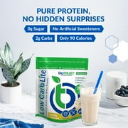 BioTrust Low Carb Lite, 20 Grams of Grass-Fed Whey Protein Isolate, 100 Calories, ProHydrolase Digestive Enzymes, Non-GMO, Free from Soy and Gluten, rBGH-Free (14 Servings) (Vanilla Cupcake)