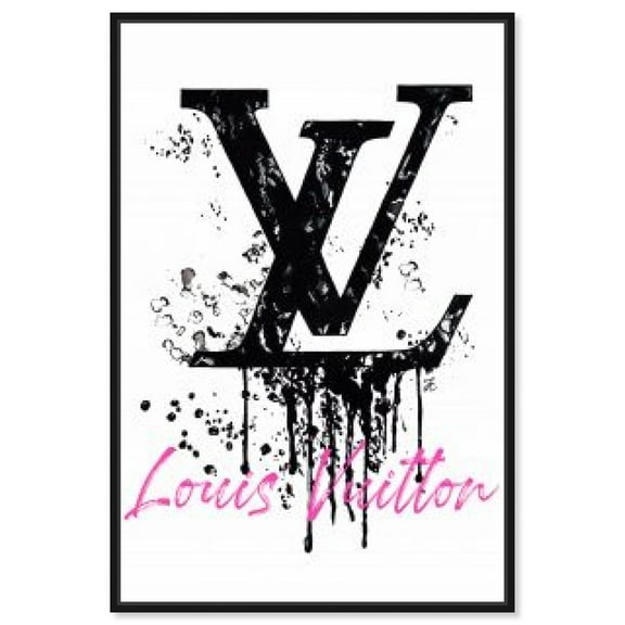 Doll Memories - Louis Drip Canvas Fashion Wall Art by Art Remedy, Black Frame, 10 x 15