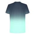 thumbnail image 4 of Vetsdori Mint Green Shirts for Men Sports Gradient Print Pullover Fashion Cew Neck Fitness Travel Mens T-Shirts Short Sleeve, 4 of 5