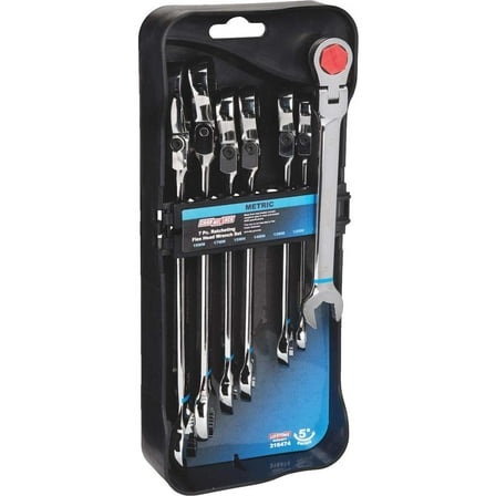 Channellock Products Metric 12-Point Flex Head Ratcheting Combination Wrench Set (7-Piece)