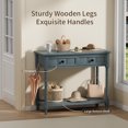 thumbnail image 2 of REDSASA Console Table with Open Storage, Long Sofa Table with 2 Drawers for Entryway, Hallway, Corridor, Front Hall, Navy, 2 of 9