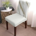 thumbnail image 2 of Dining Chair Covers Set of 6 Abstract Art Vintage Gold White Marble Texture Stretch Parsons Chair Slipcovers Removable Washable Chair Cover Protector for Kitchen Dining Room Hotel, 2 of 5