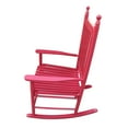 thumbnail image 4 of Wooden Porch Rocker Chair, Outdoor/Indoor Rocking Chair with 280lbs Weight Capacity, Outdoor Rocker for Relax, Easy to Assemble, 24.5''(L) x 32.85''(W) x 45.25''(H), Red, 4 of 7