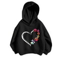 thumbnail image 2 of Piuwrlz Long Sleeve Hoodies for Kids Girls Boys Hood Sweatshirts Loose Hoodie Black Size 3 Years, 2 of 3