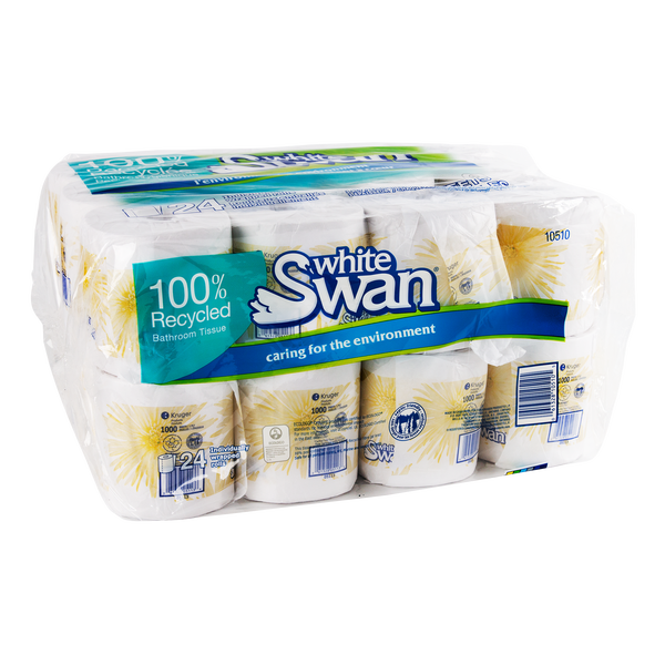 Swan 1-ply Individually Wrapped Bathroom Tissue Rolls, 24-pack