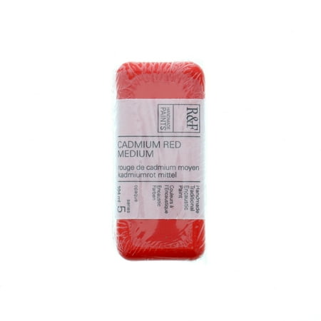 UPC: 0836943001510 | R&F Handmade Paints Encaustic Paint Cake  104ml  Cadmium Red Medium