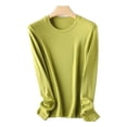 thumbnail image 2 of Camisa básica de corte entallado de lana con esencia de proteína de cachemira y cuello alto apilado para otoño, 2 of 5