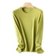thumbnail image 4 of Camisa básica de corte entallado de lana con esencia de proteína de cachemira y cuello alto apilado para otoño, 4 of 5