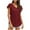 Wine, variant on ALLLIST Essentials Men's Black V-Neck Short Sleeve Solid Casual T-Shirts Flounce Womens Tees