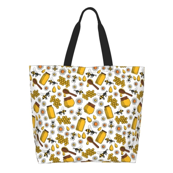 Rateoe Cute Bee Tote Bag - Waterproof Lightweight Handbags Travel Shoulder Bag for Hiking Yoga Gym Swimming Travel Beach