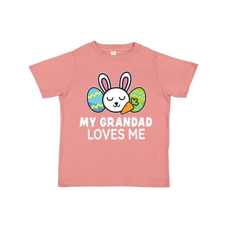 

Inktastic My Grandad Loves Me with Bunny and Easter Eggs Gift Toddler Boy or Toddler Girl T-Shirt