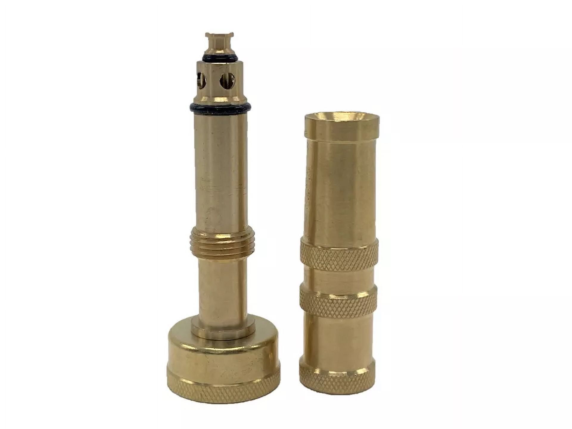 PURELY- Solid Brass Garden Spray Nozzle 4" Adjustable Twist Water Hose Usa Stock 2 Pack