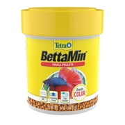 (2 pack) Tetra BettaMin Small Pellets Fish Food, Complete Nutrition Plus Color Boost for Bettas, 1.02 oz.