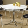 thumbnail image 3 of Home Square Retro Round Dining Table Set with 4 Chairs in Chrome, 3 of 8
