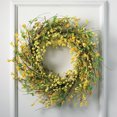 thumbnail image 3 of Sullivans Artificial Yellow Wispy Wreath 26"W Green, 3 of 5