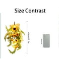 thumbnail image 7 of Artificial Sunflower Swag, Wall Hanging Sunflower Teardrop Wreath with Eucalyptus Leaves Spring Summer Door Swag Wreath for Wedding Arch Front Door Decor 17.7 Inch, 7 of 7