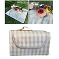 thumbnail image 3 of Manta de picnic plegable shamjiam 200x200cm impermeable suave Rejilla verde, 3 of 9