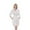 White, variant on LYMAYTER M-2XL Women Fashion Bathrobe Summer Cozy Satin Robe Solid Color Kimono Sleepwear with Pocket