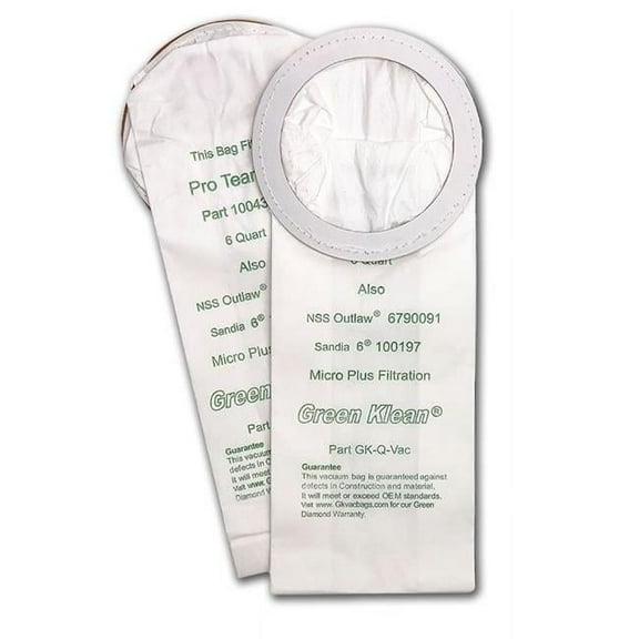Green Klean Eureka Sanitare BP-1 & Model SC408 Backpack Replacement Vacuum Bags - 10 per Case - Case of 10