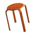 thumbnail image 3 of Luzkey Solid Wood Round Stool Lightweight Dining Table Stool for Dorm Kitchen Hotel Brown, 3 of 8