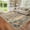 Green/Brown, variant on 5x7 Vintage Washable Area Rug for Living Room, Non-Slip, Stain-Resistant, Low Pile Carpet for Bedroom, Dining Room, Blue & Brown, Indoor, Large.
