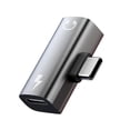 thumbnail image 1 of USB Type C to 3.5mm Jack AUX Audio Headphone Adapter Audio Converter Digital Decoder Fast Charger PD30W, 1 of 5