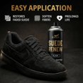 thumbnail image 3 of Suede Restorer Spray Black – Suede & Nubuck Color Restorer for Shoes, Boots & Jackets, Renew Spray to Restore Color, Revive Nap & Te ture, Includes 3 Way Brush, 250mL, 3 of 4