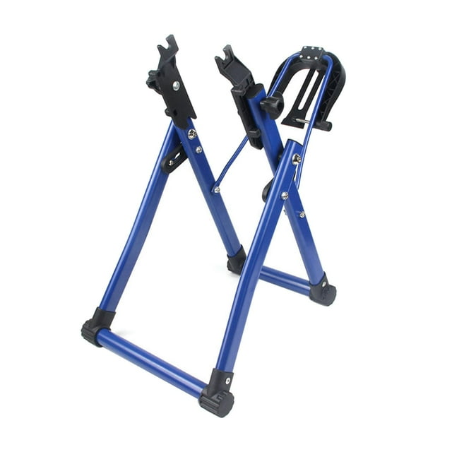 Professional Bike Wheel Truing Stand Wheel Maintenance Holder Folding Blue
