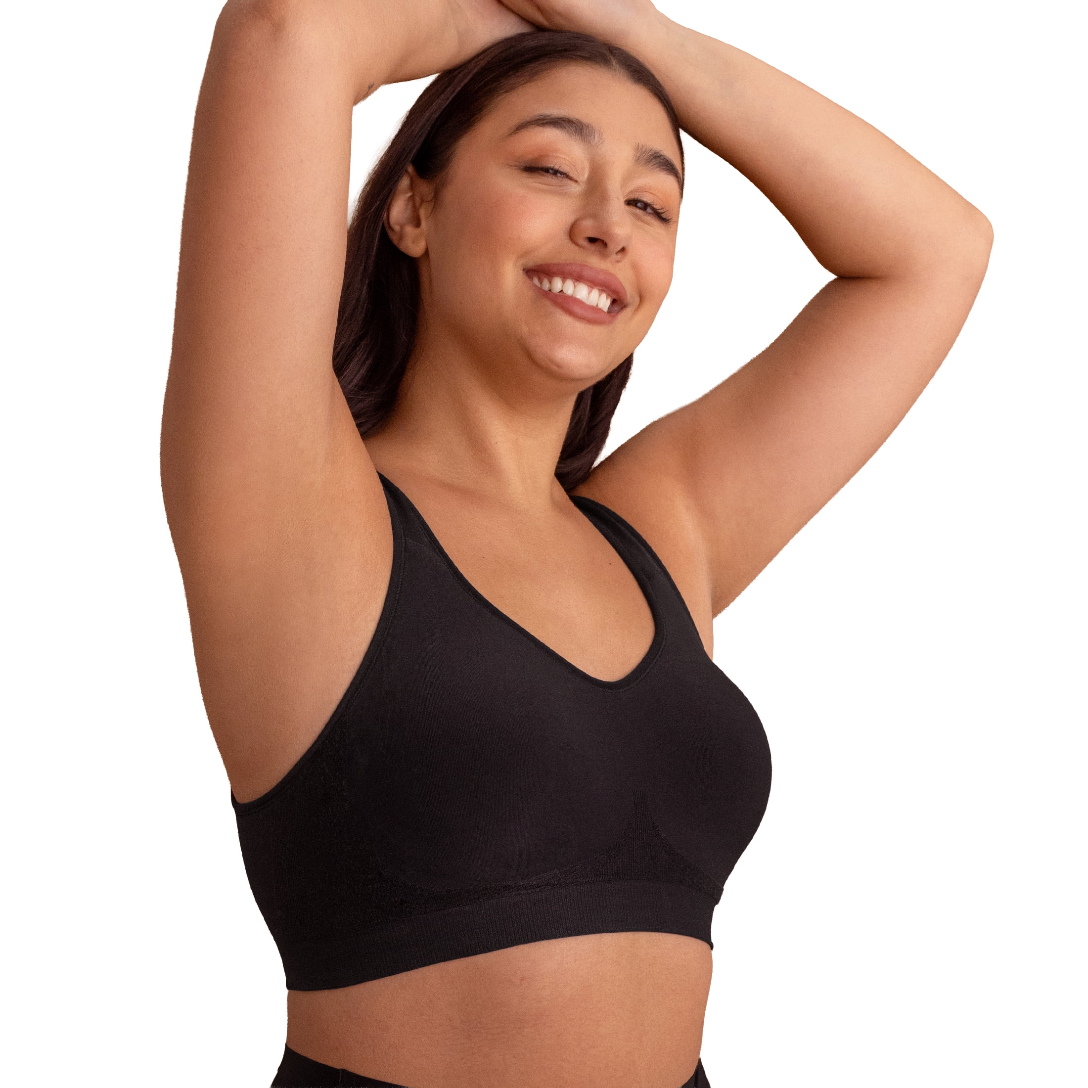 Truekind Comfort Throw-On Wireless Bra for Women – Seamless Pull-On Bra with Wide Straps & No Hooks for Everyday Comfort, Sizes S to 4XL