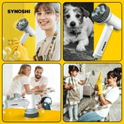 SYNOSHI® Electric Scrubber with 3 Replaceable Brush Heads, Cordless Waterproof Spin Power Cleaner