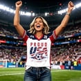 thumbnail image 6 of 2026 New USA Soccer Jersey for Women, United States Jersey Soccer, V Neck Short Sleeve Football Tee, USA Flag Soccer Jersey Sport Top for Adult(Watermelon Red, 2XL), 6 of 6