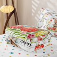 thumbnail image 5 of Homewish Happy Easter Eggs Kids Zipper Twin Comforter Sets with Fitted Sheet and 2 Pillowcases,Cute Rabbit Colorful Butterflies Kawaii Flowers Zipper Bedding Set,Reversible,4-Piece, 5 of 7