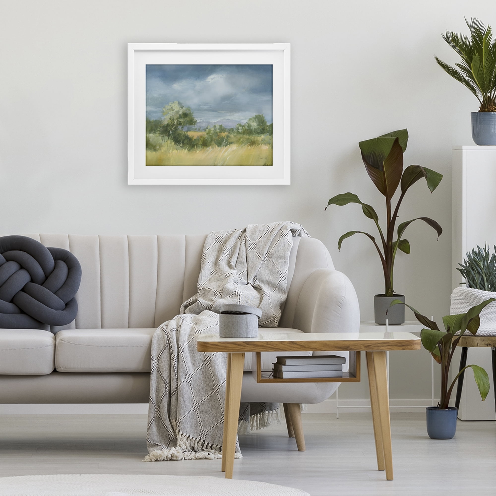 Stupell Industries Whispering Winds Countryside White Framed Print Under Glass, design by Danhui Nai