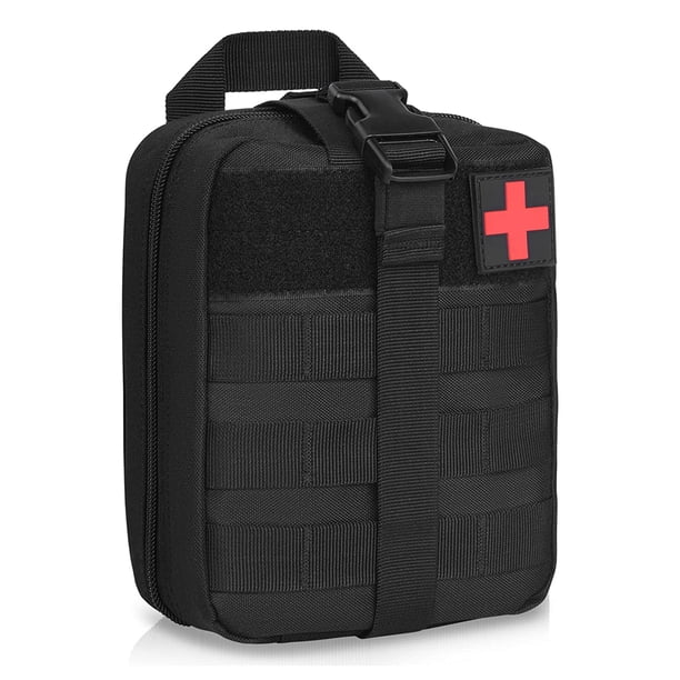 Kit de supervivencia definitivo: bolsa médica Molle de material de grado militar, diseño de liberación rápida desmontable para un acceso rápido a suministros de primeros auxilios con múltiples