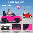 thumbnail image 4 of 24V Ride On Car for Kids, Licensed Toyota Tacoma 2 Seater Battery Powered Ride On Truck Toy with Remote Control, 4 Wheel Suspension, Colorful Lights, Music, Electric Car for Boys Girls 3–8, Pink, 4 of 12