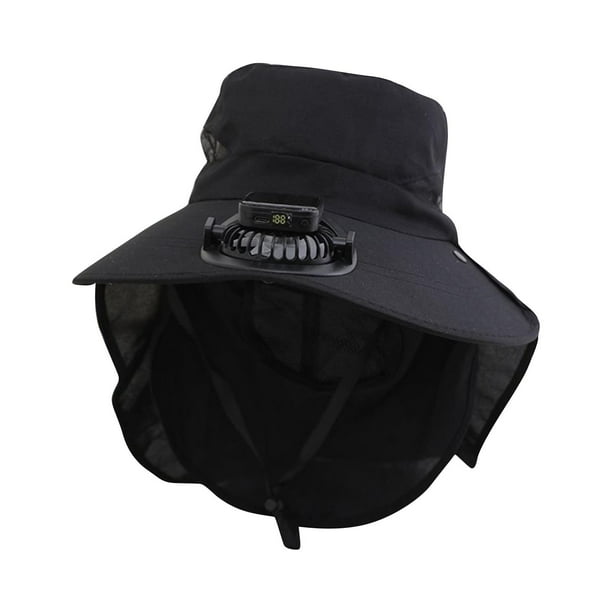Sombreros para mujer con ventilador solar, visera, protección solar, ventilador de carga, sombreros de protección solar, prácticos sombreros de poliéster para mujer