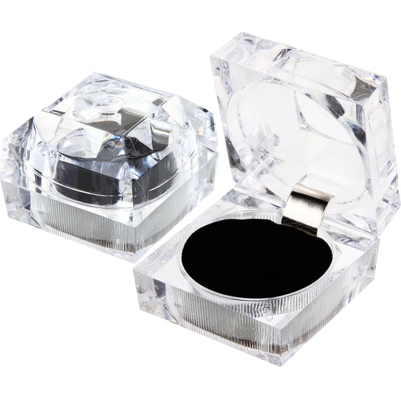 WSTEER 4-Pack Transparent Boxes for Proposal, Engagement, Wedding, and Storage Organizers