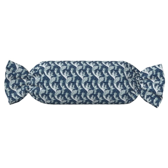 Fotbe A Japanese Great Wave Pattern Cervical Neck Pillow, Candy Pillow, Roll Foam Pillows, Bolster Pillow, Round Neck Pillows Support for Sleeping | Bolster Pillow