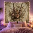 thumbnail image 2 of Still Life Floral With Arrangement Ornate Weathered Textured, Mystical Fantasy for Space Lovers, Galaxy Room Decor, Valentine's Day Gift, Tapestry Wall Hanging for Bedroom and Dorm, 2 of 7
