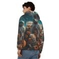 thumbnail image 4 of Honeii Astronaut Flower Field Print Hoodies for Men, Pullover & Full Zip, Breathable Zip up Hoodie, Sweatshirt-3X-Large, 4 of 5