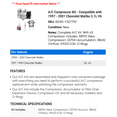 thumbnail image 2 of A/C Compressor Kit - Compatible with 1997 - 2001 Chevy Malibu 3.1L V6 1998 1999 2000, 2 of 2